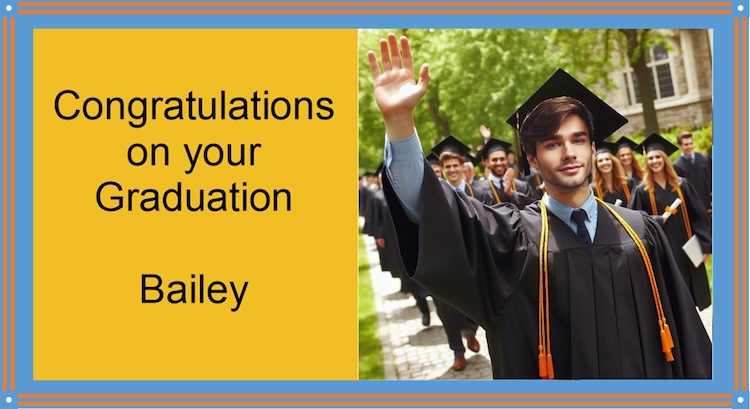 College Graduation Card for Bailey